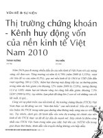 Thị trường chứng khoán   kênh huy động vốn của nền kinh tế việt nam 2010 