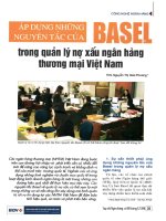 Áp dụng những nguyên tắc của BASEL trong quản lý nợ xấu ngân hàng thương mại việt nam 