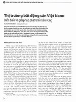 Thị trường bất động sản việt nam diễn biến và giải pháp phát triển bền vững 