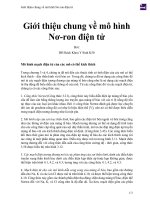 Giới thiệu chung về mô hình nơ ron điện tử 