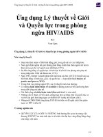 Ứng dụng lý thuyết về giới và quyền lực trong phòng ngừa HIV AIDS 