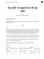 Áp suất và nguyên lý đo áp suất 