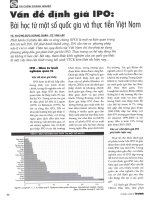 Vấn đề định giá IPO bài học từ một số quốc gia và thực tiễn việt nam 