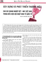 Xây dựng và phát triển thương hiệu cho các doanh nghiệp dệt   may việt nam 