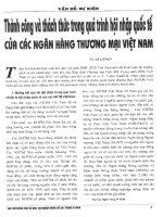 Thành công và thách thức trong quá trình hội nhập quốc tế của các ngân hàng thương mại việt nam 