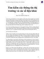 Tìm kiếm các thông tin thị trường và các số liệu khác 