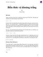 Biểu thức và khoảng trắng 
