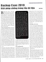 Backip exec 2010 giải pháp chống trùng lắp dữ liệu 