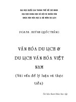 VAI vấn đề văn hóa DU LỊCH