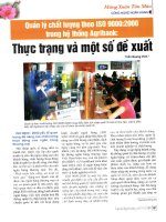 Quản lý chất lượng theo ISO 9000 2000 trong hệ thống agribank thực trạng và một số đề xuất 