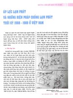 Áp lực lạm phát và những biện pháp chống lạm phát thời kỳ 1988   1989 ở việt nam 