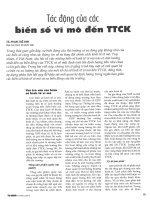 Tác động của các biến số vĩ mô đến thị trường chứng khoán 