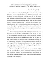 ĐỔI MỚI PHƯƠNG PHÁP DẠY HỌC Ở CÁC TRƯỜNG  TRUNG HỌC PHỔ THÔNG HIỆN NAY TẠI THÀNH PHỐ HÀ NỘI