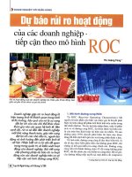 Dự báo rủi ro hoạt động của các doanh nghiệp   tiếp cận theo mô hình ROC 