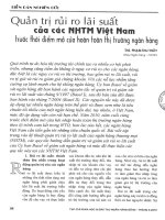 Quản trị rủi ro lãi suất của các NHTM việt nam 