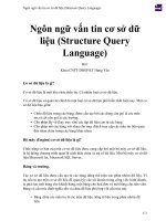 Ngôn ngữ vấn tin cơ sở dữ liệu (structure query language) 