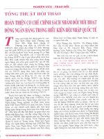 Tổng thuật hôi thảo hoàn thiện cơ chế chính sách nhằm đổi mới nhằm đổi mới hoạt động ngân hàng trong điều kiện hội nhập quốc tế 