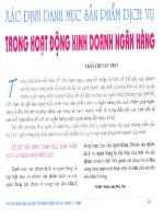 Xác định danh mục sản phẩm dịch vụ trong hoạt động kinh doanh ngân hàng 