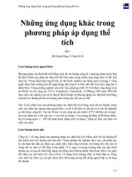 Những ứng dụng khác trong phương pháp áp dụng thể tích 
