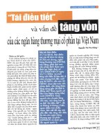 Tái điều tiết và vấn đề tăng vốn của các ngân hàng thương mại cổ phần tại việt nam 