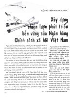 Xây dựng chiến lược phát triển bền vững của ngân hàng chính sách xã hội việt nam 