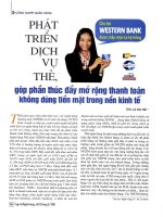 Phát triển dịch vụ thẻ, góp phần thúc đẩy mở rộng thanh toán không dùng tiền mặt trong nền kinh tế 