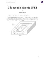 Cấu tạo căn bản của JFET 