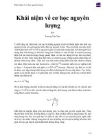Khái niệm về cơ học nguyên lượng 