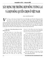 Xây dựng thị trường hợp đồng tương lai và hợp đồng quyền chọn ở việt nam 