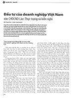 Đầu tư của doanh nghiệp việt nam vào CHDCND lào thực trạng và kiến nghị 