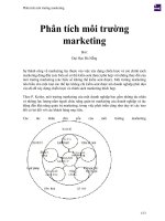 Phân tích môi trường marketing 