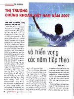 Thị trường chứng khoán việt nam năm 2007 và triển vọng các năm tiếp theo 