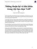 Những thuận lợi và khó khăn trong việc lựa chọn VoIP 