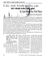 Các mô hình giám sát tài chính trên thế giới   sự lựa chọn cho việt nam 