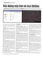 Bảo dưỡng máy tính với ace utilities 