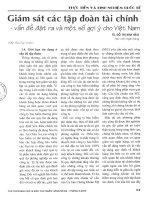 Giám sát các tập đoàn tài chính  vấn đề đặt ra và một số gợi ý cho việt nam 