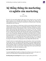 hệ thống thông tin marketing và nghiên cứu marketing (1) 