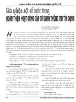 Kinh nghiệm một số nước trong hoàn thiện hoạt động của cơ quan thông tin tín dụng 