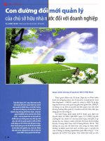 Con đường đổi mới quản lý của chủ sở hữu nhà nước đối với doanh nghiệp 