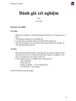 Đánh giá xét nghiệm 