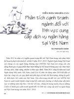 Phân tích cạnh tranh ngành đối với lĩnh vực cung cấp dịch vụ ngân hàng tại việt nam 