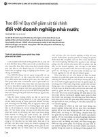 Trao đổi về quy chế giám sát tài chính đối với doanh nghiệp nhà nước 