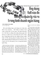 Ứng dụng var vào đo lường và quản lý rủi ro trong kinh doanh ngân hàng 