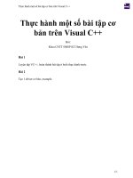 Thực hành một số bài tập cơ bản trên visual c++ 