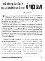 Phát triển loại hình công ty mua bán nợ và thuê bao tài chính ở việt nam 