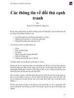 Các thông tin về đối thủ cạnh tranh 