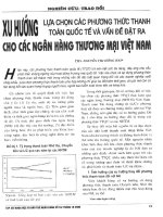 Xu hướng lựa chọn các phương thức thanh toán quốc tế và vấn đề đặt ra cho các ngân hàng thương mại việt nam 