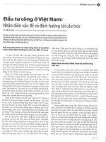 Đầu tư công ở việt nam nhận diện vấn đề và định hướng tái cấu trúc 