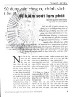 Sử dụng các công cụ chính sách tiền tệ để kiểm soát lạm phát 