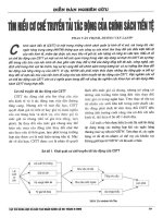 Tìm hiểu cơ chế truyền tải tác động của chính sách tiền tệ 